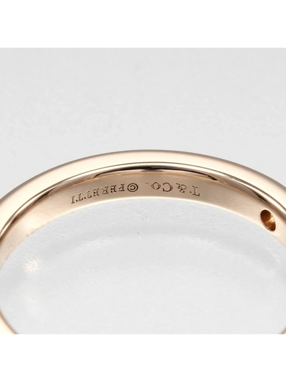 Tiffany & Co Stacking Band 18k Pink Gold Diamond Ring